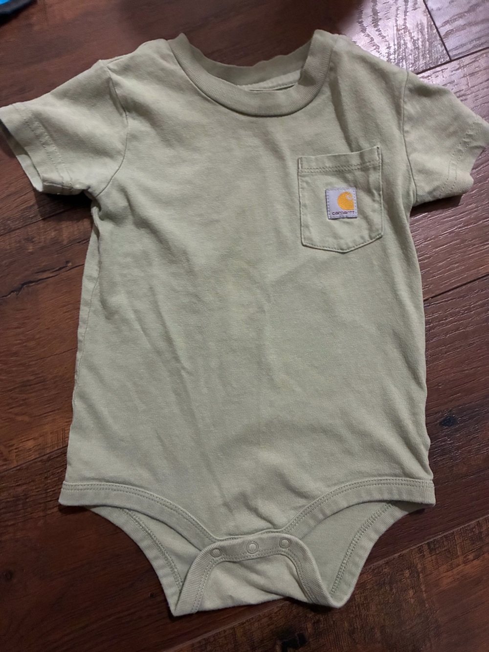 Carhartt Olive Green Pocket Tee Onesie